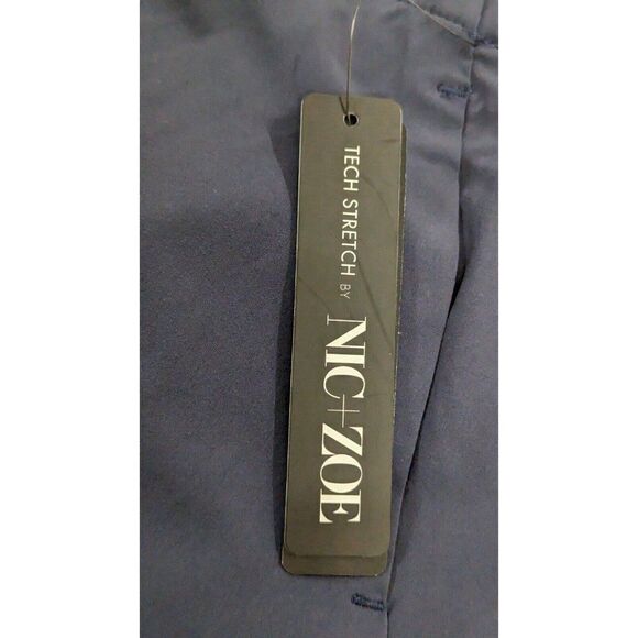 Tech Stretch By Nic + Zoe Womens Size L Dark Indigo 4-Way Stretch Ankle Pants - Picture 8 of 10